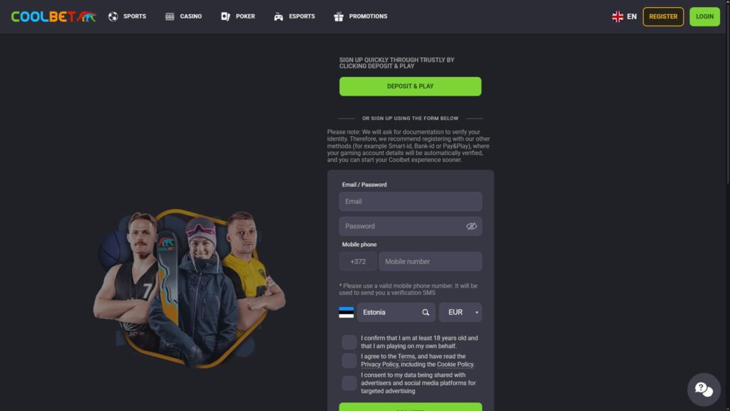 Coolbet casino registration