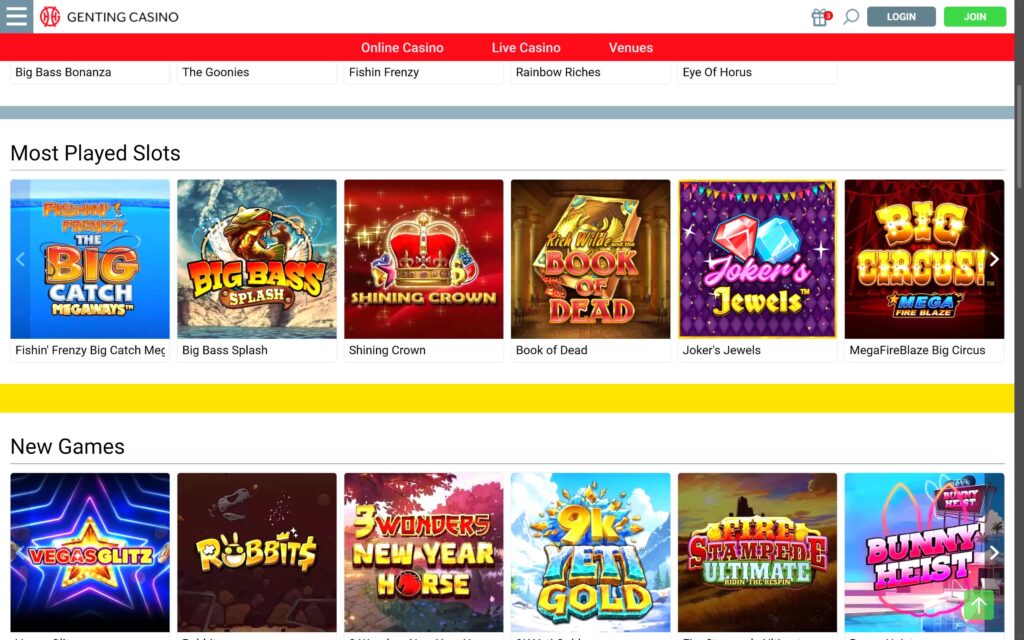 Genting casino slots