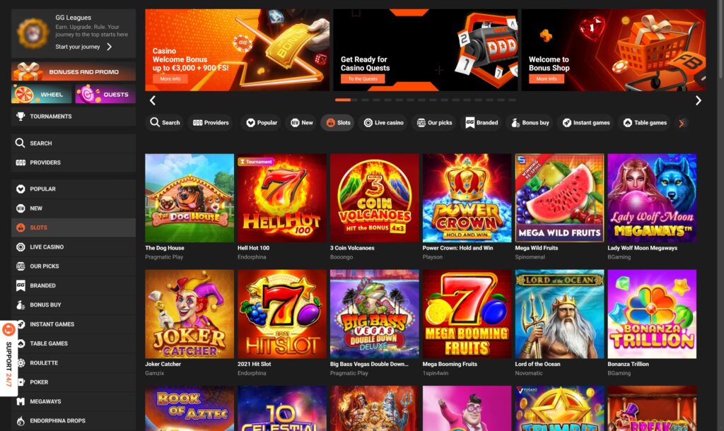 GGBet casino slots