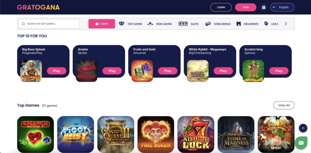 Gratogana casino slots