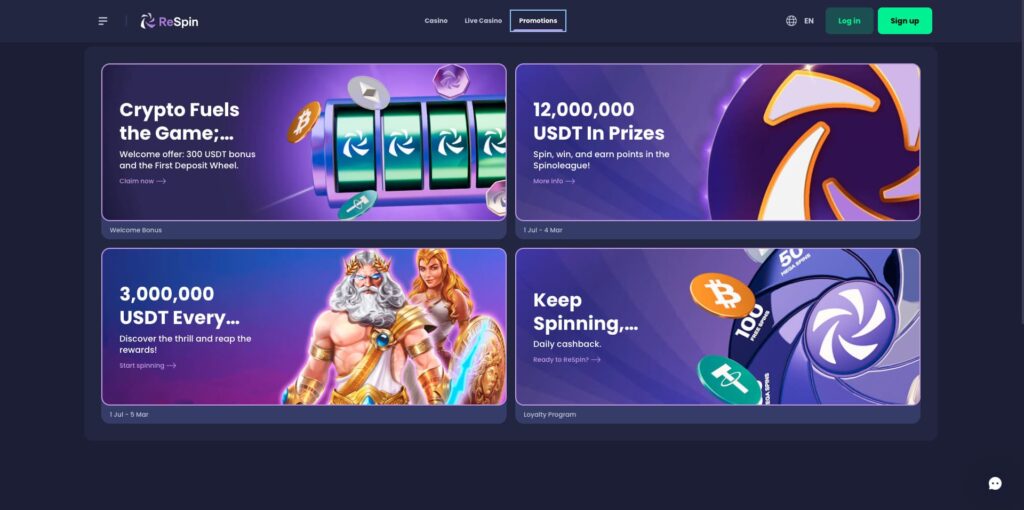 ReSpin Casino Bonuses