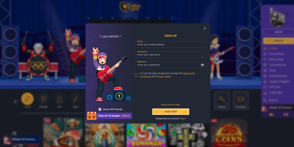 Rolling Slots Casino Registration