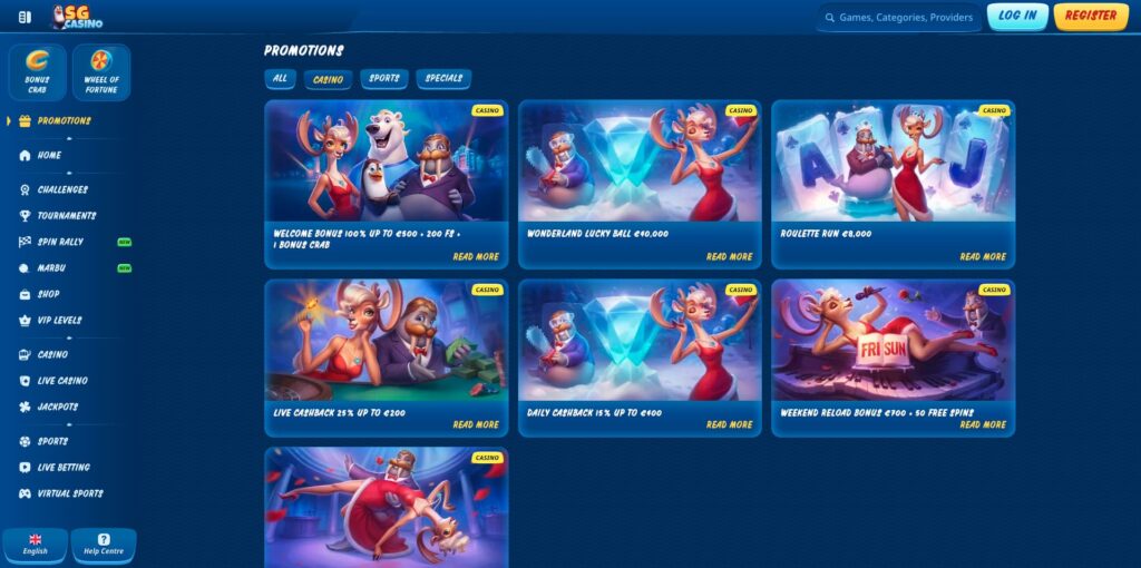 SG Casino Bonuses