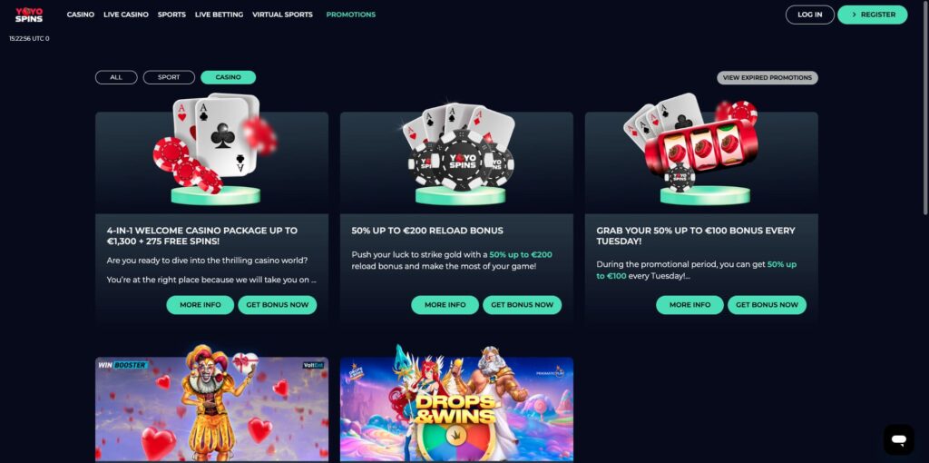 YoyoSpins Casino Bonuses