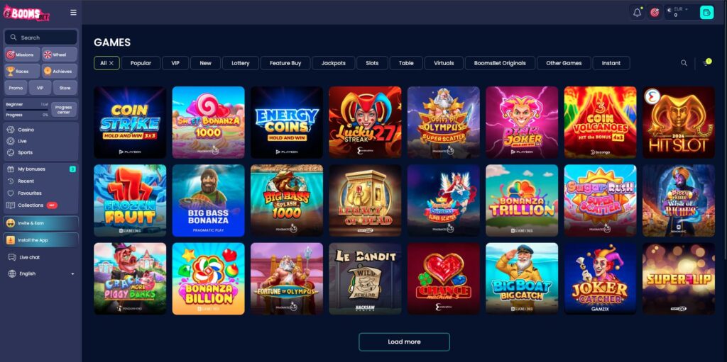 BoomsBet Casino Slots
