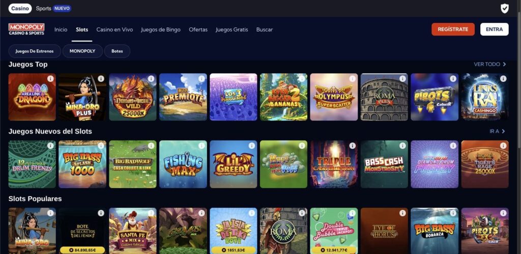 Monopoly casino slots