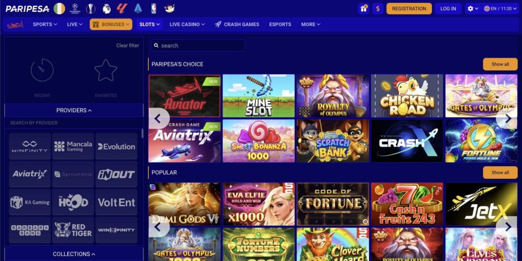 Pari Pesa casino slots